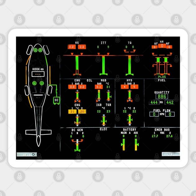 Aviation  Glass Cockpit Magnet by FasBytes